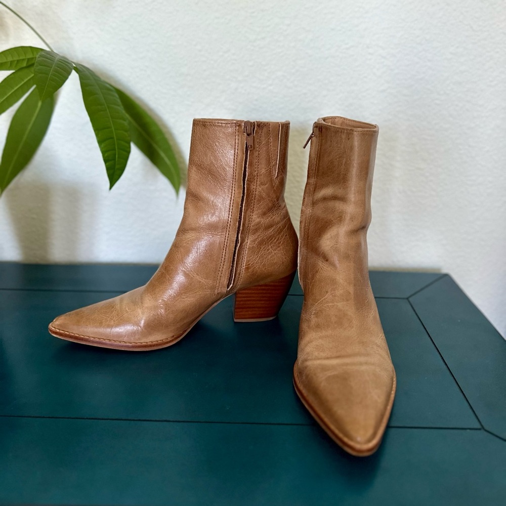 Leather Ankle Boots Size 6.5